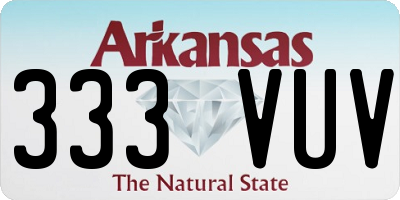 AR license plate 333VUV