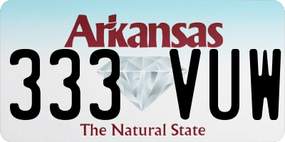 AR license plate 333VUW