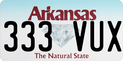 AR license plate 333VUX