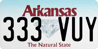 AR license plate 333VUY