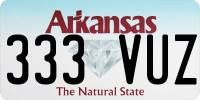 AR license plate 333VUZ