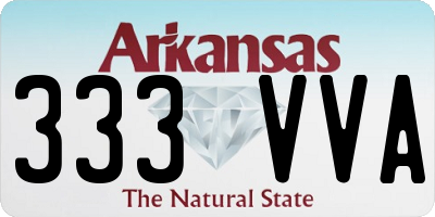 AR license plate 333VVA