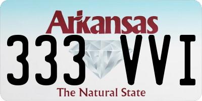 AR license plate 333VVI