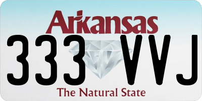 AR license plate 333VVJ
