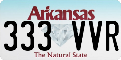 AR license plate 333VVR