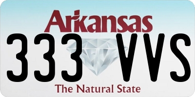 AR license plate 333VVS