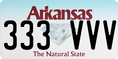 AR license plate 333VVV