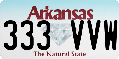AR license plate 333VVW