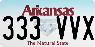 AR license plate 333VVX