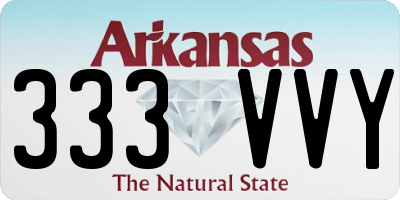 AR license plate 333VVY