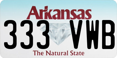 AR license plate 333VWB