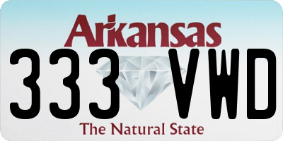 AR license plate 333VWD