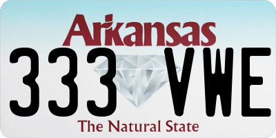AR license plate 333VWE