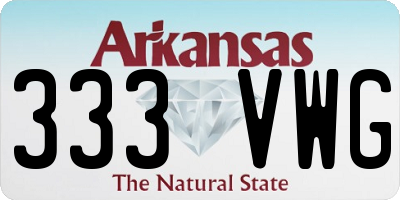 AR license plate 333VWG