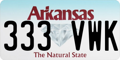 AR license plate 333VWK