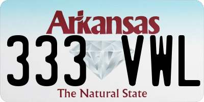 AR license plate 333VWL