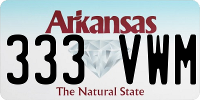 AR license plate 333VWM