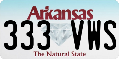 AR license plate 333VWS