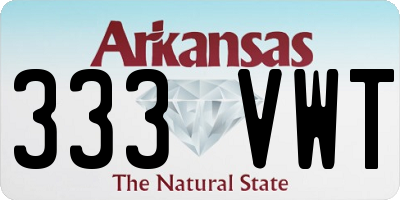AR license plate 333VWT