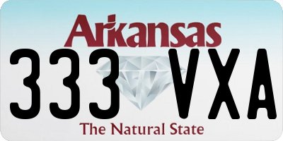 AR license plate 333VXA