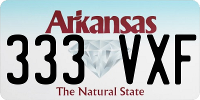 AR license plate 333VXF