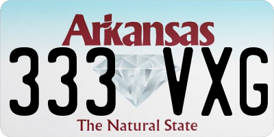 AR license plate 333VXG