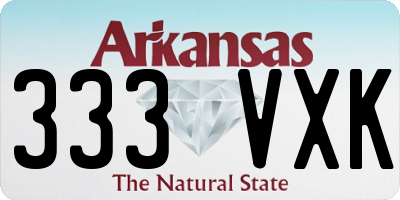 AR license plate 333VXK