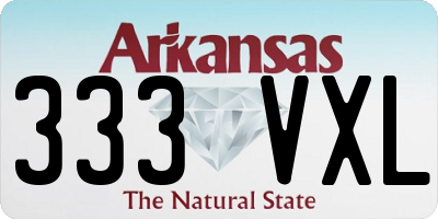 AR license plate 333VXL