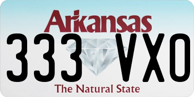 AR license plate 333VXO