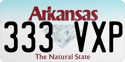 AR license plate 333VXP