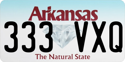 AR license plate 333VXQ