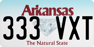 AR license plate 333VXT