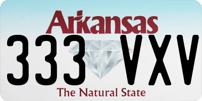 AR license plate 333VXV