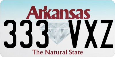 AR license plate 333VXZ