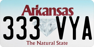 AR license plate 333VYA