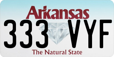 AR license plate 333VYF
