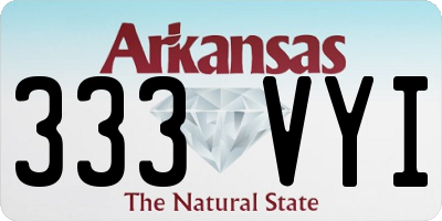AR license plate 333VYI