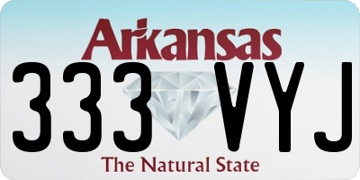 AR license plate 333VYJ