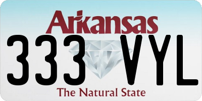 AR license plate 333VYL