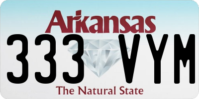 AR license plate 333VYM
