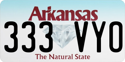 AR license plate 333VYO