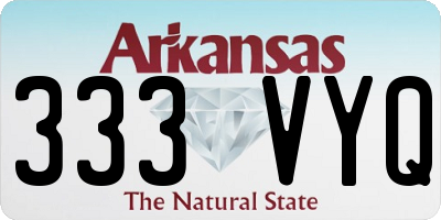 AR license plate 333VYQ