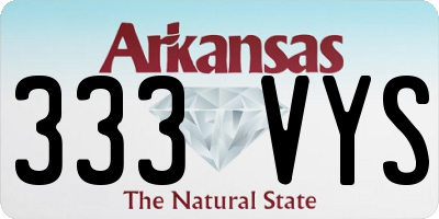 AR license plate 333VYS