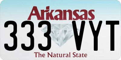 AR license plate 333VYT