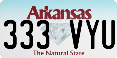 AR license plate 333VYU