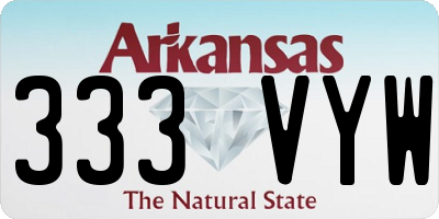 AR license plate 333VYW