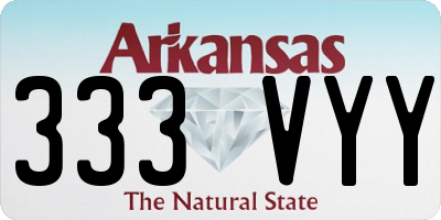 AR license plate 333VYY