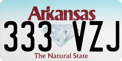 AR license plate 333VZJ