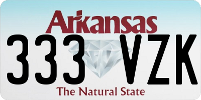 AR license plate 333VZK
