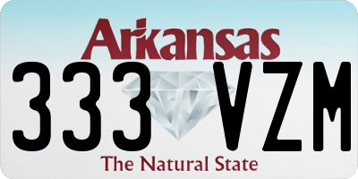 AR license plate 333VZM
